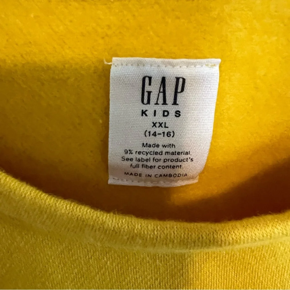 NWT GAP KIDS  Sweatshirt Girls Size XXL 14-16 Glitter Logo COTTON POLY